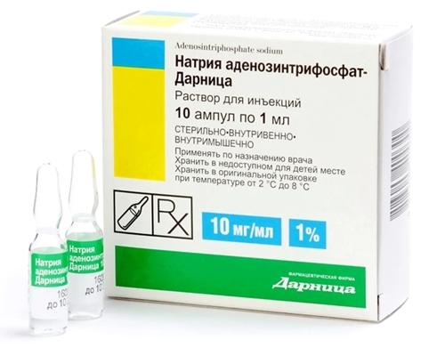 Натрия аденозитрифосфат (АТФ) амп. 1% 1 мл: 10 шт.