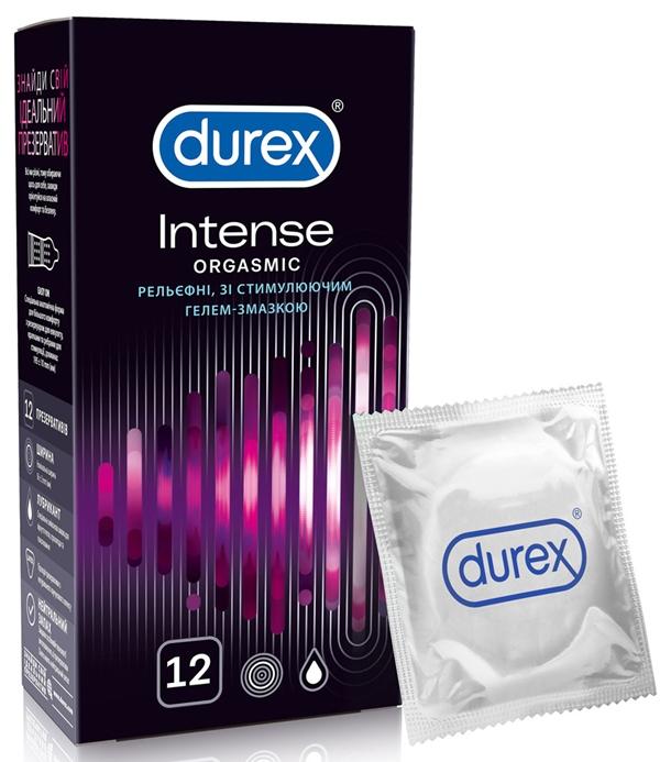 Презерв."Дюрекс" Intense Orgasmic N12 (рельеф.с гель-см.)(Р)