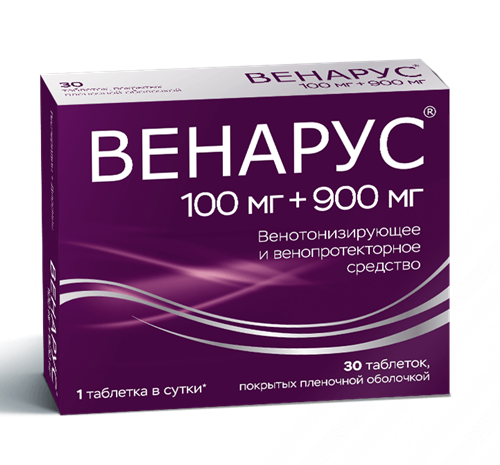 Венарус таб. п/о 1000мг N30 (Р)