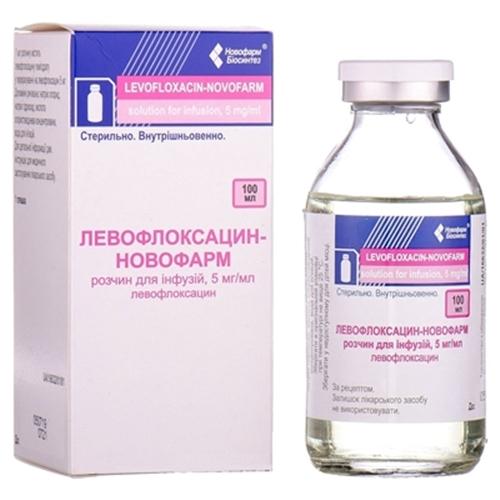 Левофлоксацин-Новофарм раствор для инфузий 5 мг/мл 100 мл