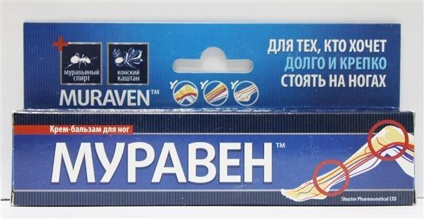 Крем-бал.д/ног Муравен 44мл с мурав.спиртом и конским каштан.(Р)