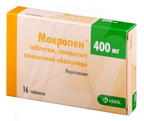 Макропен таб. 400мг №16