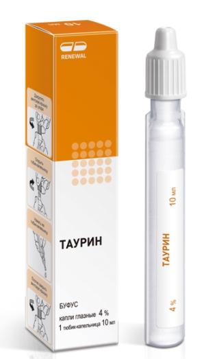 Таурин капли глазные 4% 10мл