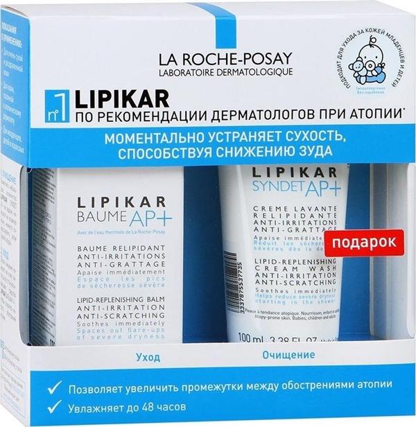 Набор LaRoche Липикар (Молочко LIPIKAR LAITбез отдушки, 400 мл+Успокаивающий гель для душа с защитными свойствами LIPIKAR GEL LAVANT, 100 мл)