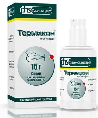 Термикон спрей 1% 15г (Р) (Тербинафин)