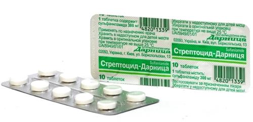 Стрептоцид-Дарница таб. 0,3 г: 10 шт.