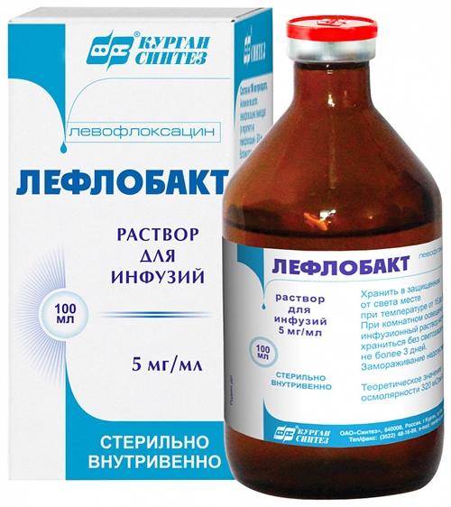 Лефлобакт р-р д/инф. 5мг/1мл 100мл (Р) (левофлоксацин)#