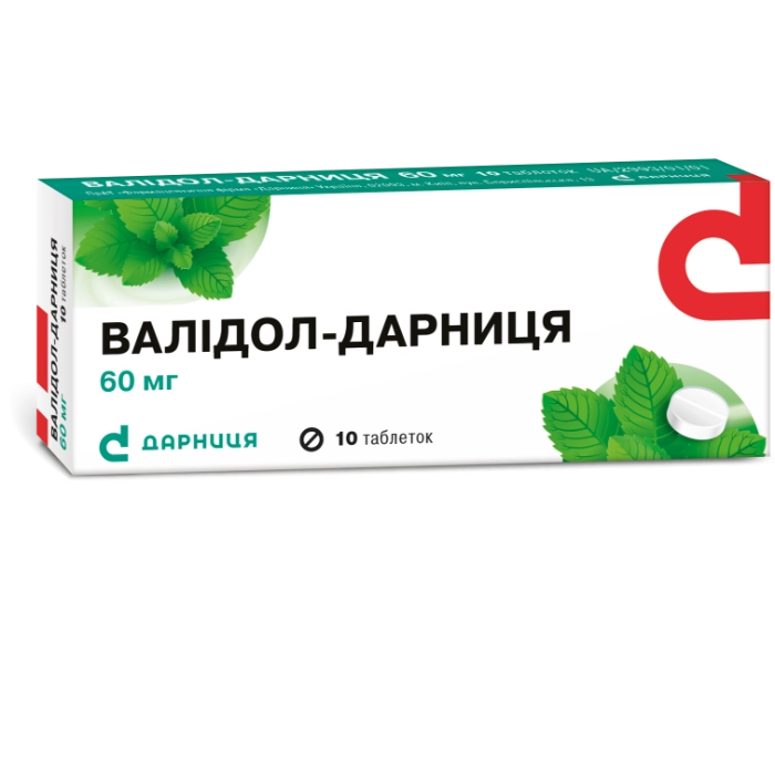 Валидол-Дарница таб. 60 мг: 10 шт.