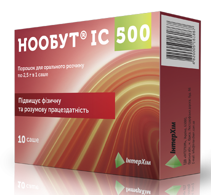 Нообут IC 500 порошок для приготовления раствора для приема внутрь, саше 500 мг/г 2,5 г: 10 шт.