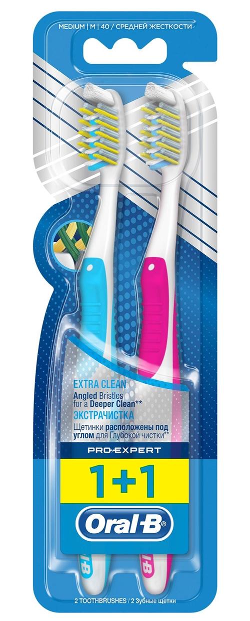 Зубная щетка Oral-B Pro-Expert Экстрачистка 1+1 (средняя)