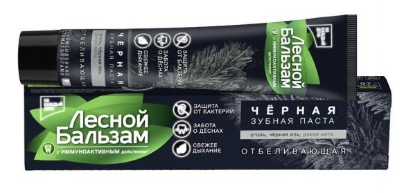 ЛесБал З/п Черная отбелив. 75мл (уголь/ель/мята) (Р)