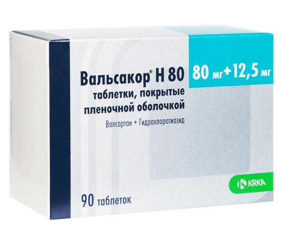 Вальсакор-H 80 таб. п/о 80мг+12.5мг N90 (Р)