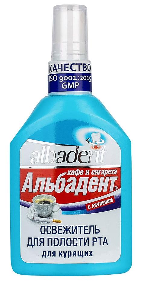 Освежитель д/рта спр."Альбадент" кофе и сигарета с азуленом 35мл (Р)