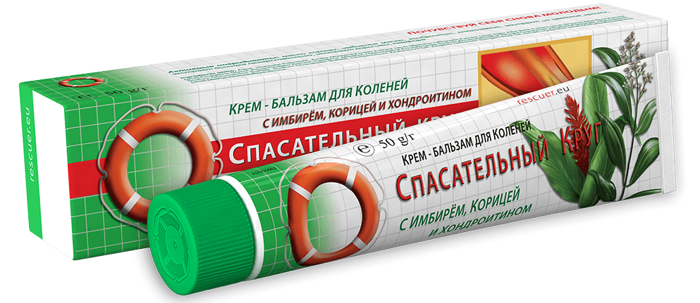 СпасатКруг Крем-бал. д/коленей 50г имбирь/корица/хондроит. (Р)
