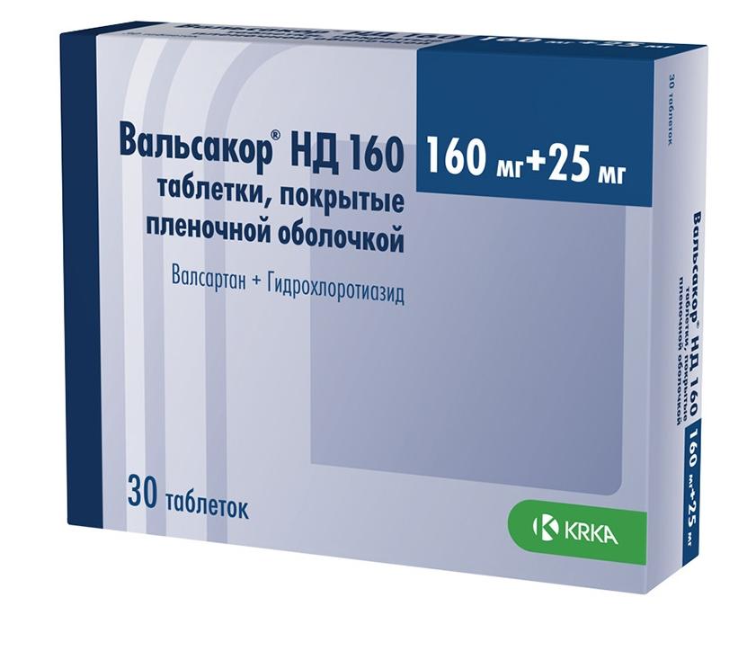 Вальсакор-НД 160 таб. п/о 160мг+25мг N30 (Р)