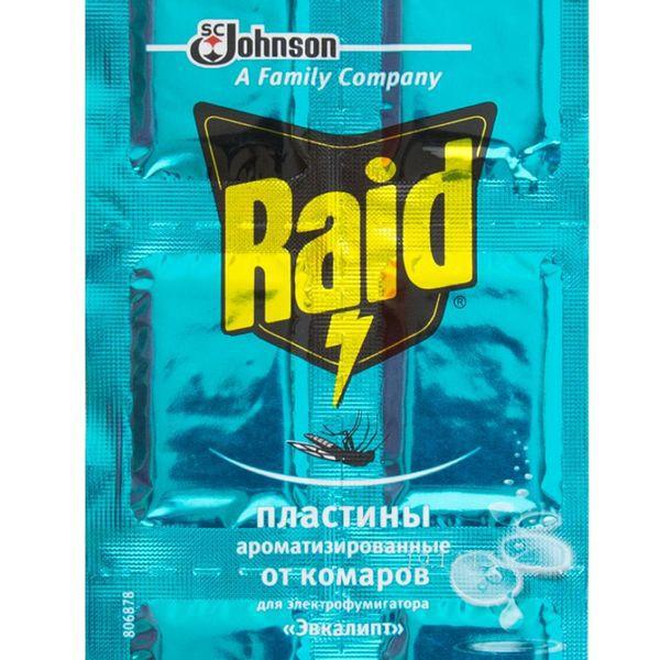 Рейд Пластины от комаров Эвкалипт: 10 шт.