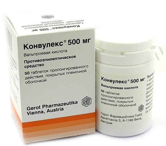 Конвулекс таб. 500 мг: 50 шт.