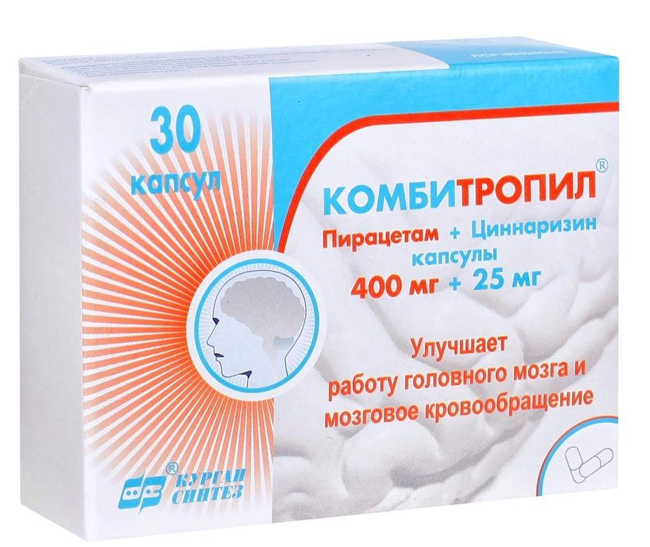 Комбитропил капс. 400мг/25мг N30 (Р) (Фезам)