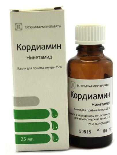 Кордиамин капли 25% 25мл фл.-кап.(Р) Татхим