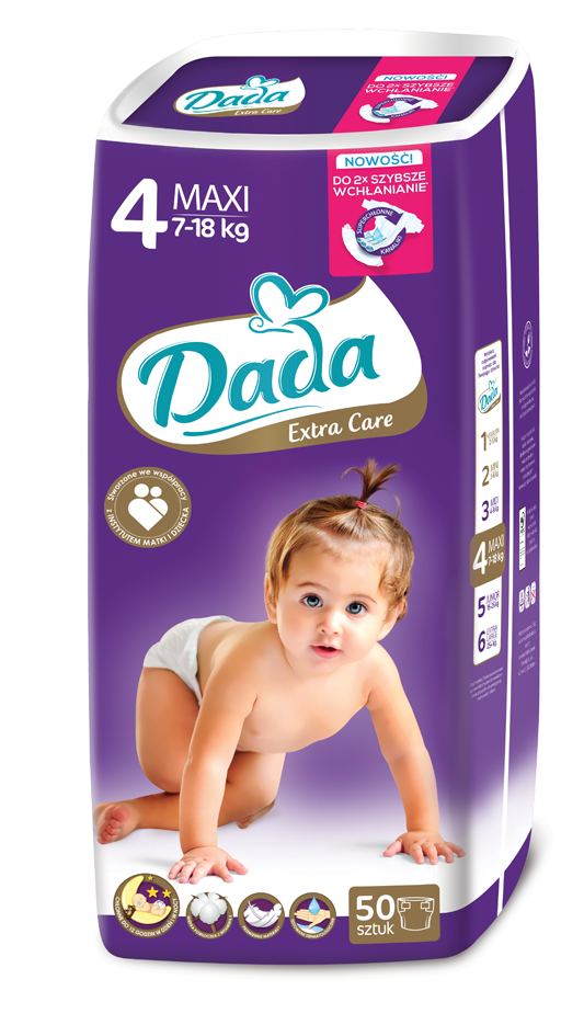 Подгузники Dada Extra Care Maxi р.4 (7-18): 50 шт.