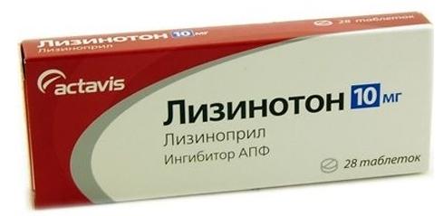 Лизинотон таб. 10мг N28 (Р)#