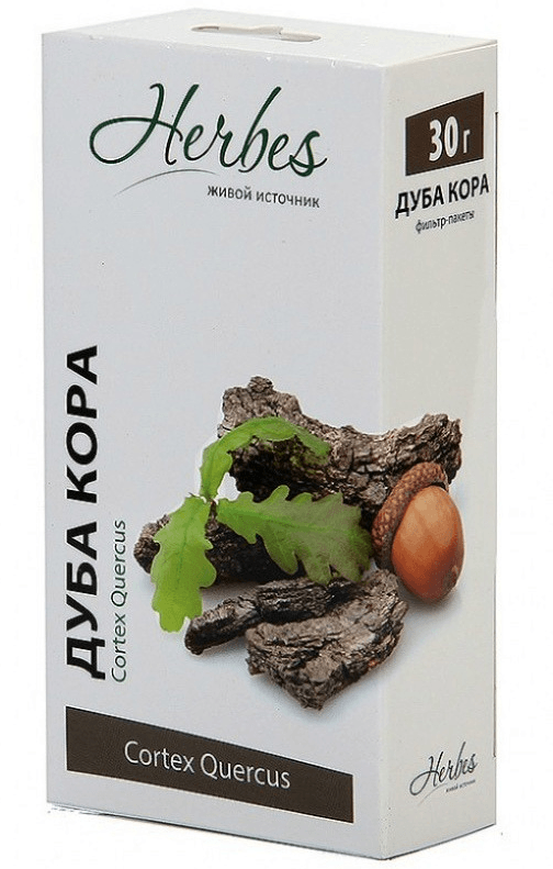 Кора дуба 1,5 г: 20 шт.
