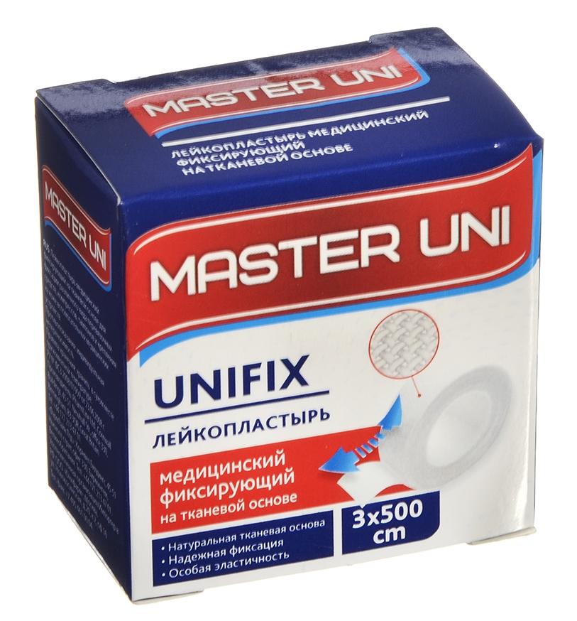 Пластырь ткан.осн. 3х500см карт.уп. Master Uni (Р) Хелсаб