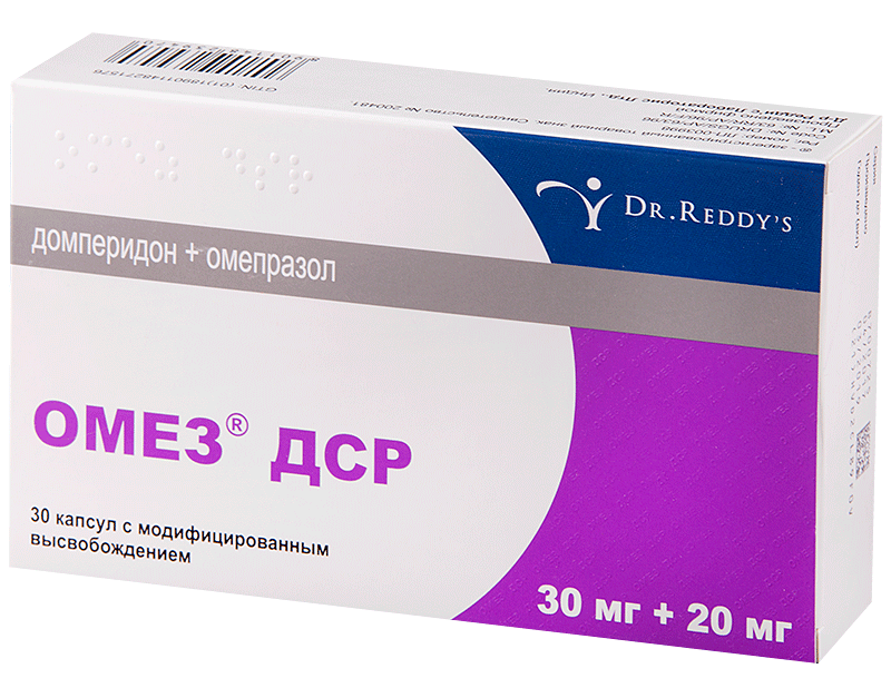 Омез ДСР капс. 30мг+20мг N30 (Р)