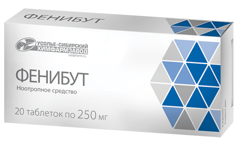 Фенибут таб. 250мг N20 (Р) Усолье