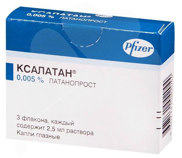 Ксалатан капли глаз. 0.005% 2.5мл N3 (Р)