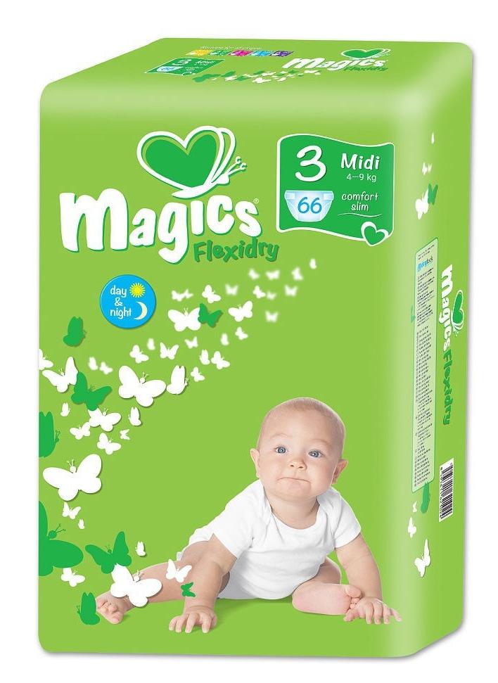 Подгузники Magics midi (4-9) р.3: 66 шт.