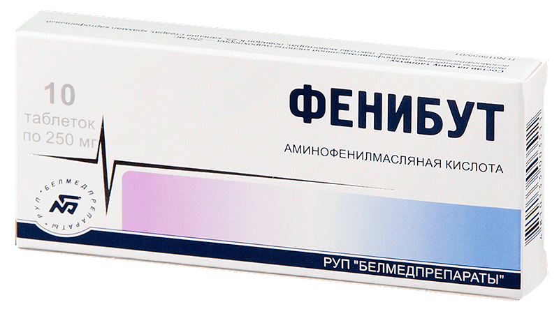 Фенибут таб. 250мг N10 (Р) Белмед