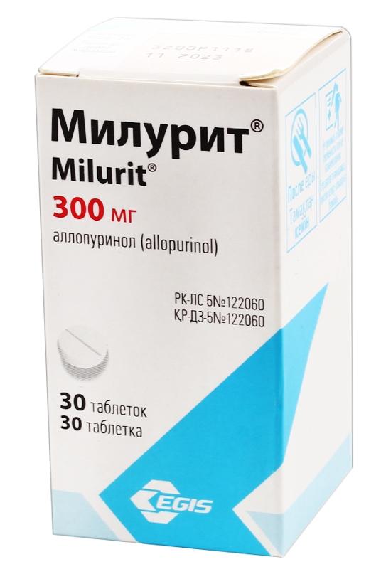 Милурит таб. 300мг N30 (Р) (Аллопуринол)#