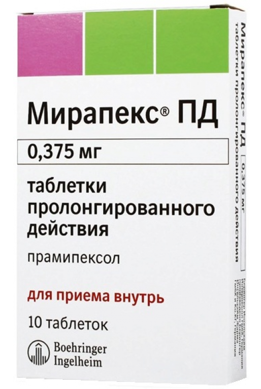 Мирапекс ПД таб. 0.375мг N10 (Р)#