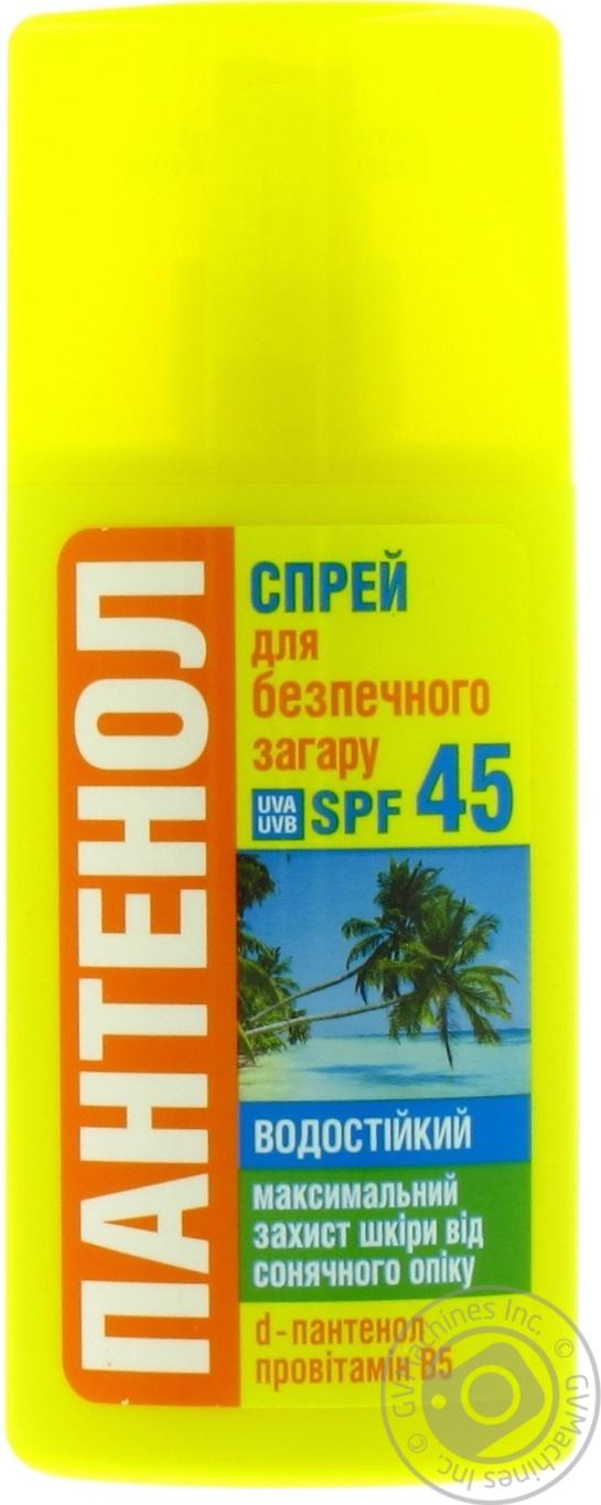 Лето! Спрей Пантенол SPF45 100мл д/безоп.заг.
