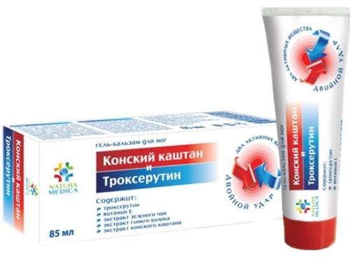 Гель-бальз. Конск.кашт.+Троксерут. 85мл д/ног (Р)