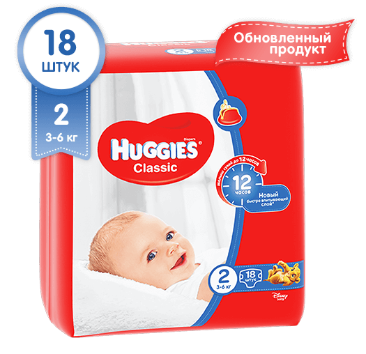 Подгузники Huggies Classic (3-6) р.2 №18