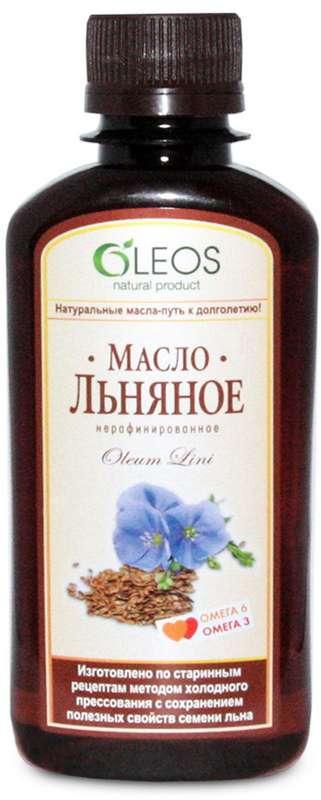 Масло пищ. льняное (н/раф.) Олеос 500мл (Р) (ПТ)