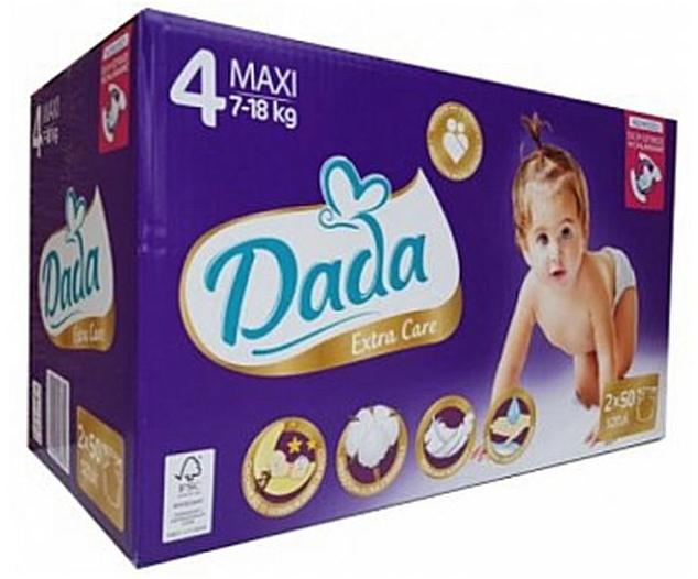 Подгузники Dada Extra Care Maxi р.4 (7-18): 100 шт.