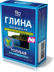 Глина сухая голубая Валдайская 100г