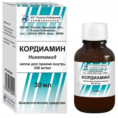 Кордиамин капли 25% 30мл