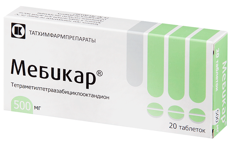 Мебикар таб. 0.5г N 20 (Р)