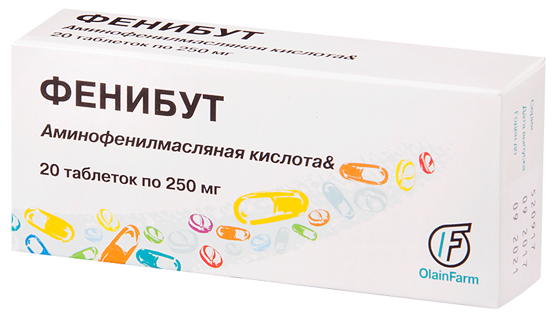 Фенибут таб. 250мг N20 (Р) Олайн