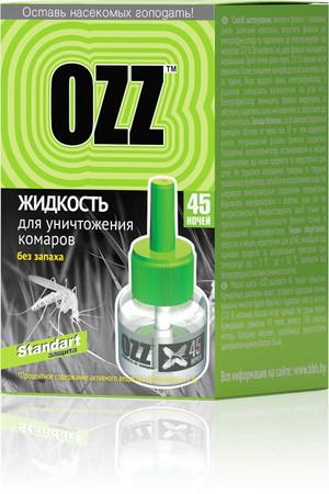 OZZ Жидкость для уничтожения комаров без запаха 45 ночей