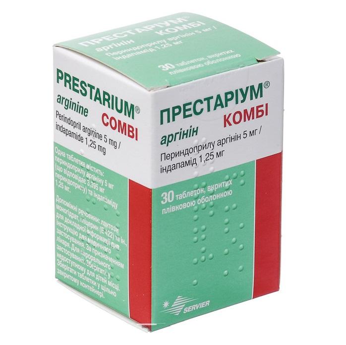Престариум Аргинин Комби таб. 5 мг+1,25 мг: 30 шт.