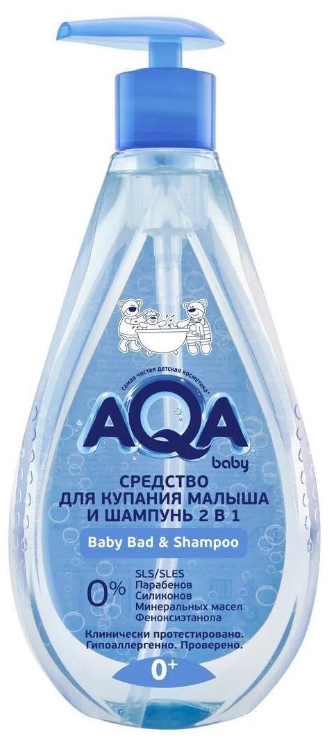AQABaby Ср-во д/куп.+шамп. 2в1 400мл (Р)