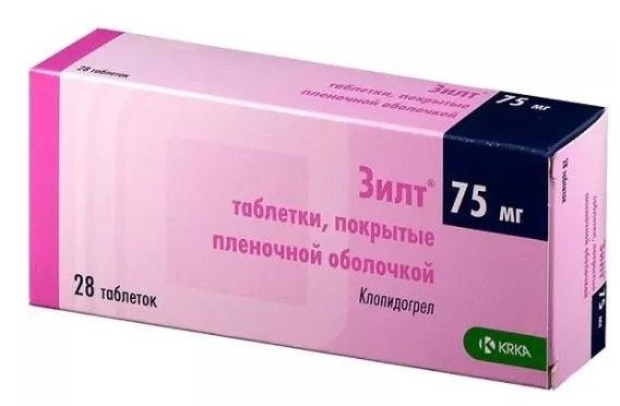 Зилт таб. п/о 75мг N28 ® (Клопидогрел)#