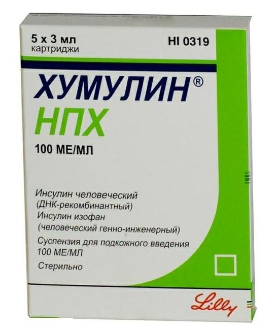 Хумулин НПХ 100МЕ/мл 3мл картр. N 5 (Р)#