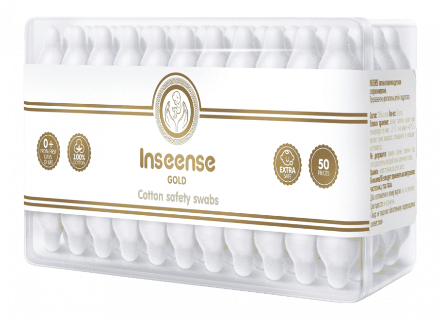 Inseense Палочки ватн. Детские с огран. N50 (P)