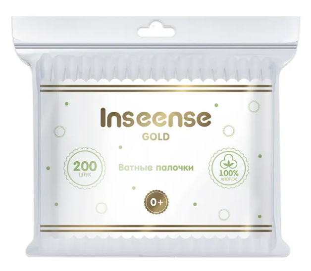 Inseense Gold Палочки ватн. N200 пласт. (P)